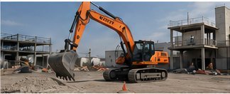 Pelle hydraulique Varys sur un chantier de construction